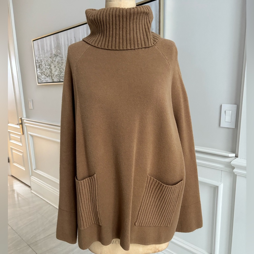 Elegant Tan Turtleneck Sweater
